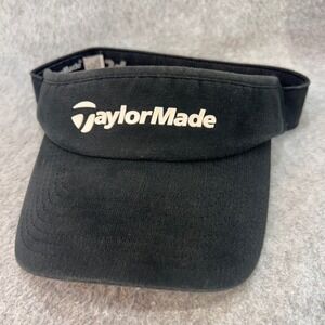 TaylorMade Logo Mens Black TaylorMade Golf Visor Flexfit Stretch L/XL